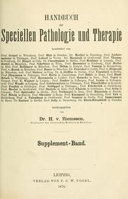 Cover of: Handbuch der speciellen Pathologie und Therapie: Supplement-Band