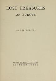 Cover of: Lost treasures of Europe