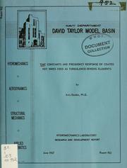 Cover of: Time constants and frequency response of coated hot wires used as turbulence-sensing elements | Avis Borden