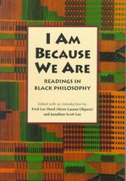 I am because we are by Fred L. Hord, Jonathan Scott Lee