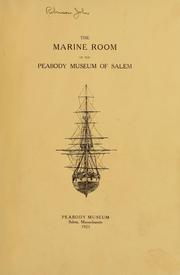 Cover of: The Marine room of the Peabody Museum of Salem. by Robinson, John