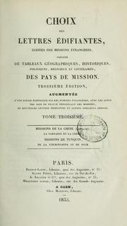 Cover of: Choix des lettres edifiantes ecrites des missions etrangeres