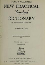 Cover of: Funk & Wagnalls new practical Standard dictionary of the English language by Charles Earle Funk