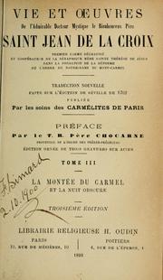 Cover of: Vie et oeuvres spirituelles de Saint Jean de la Croix
