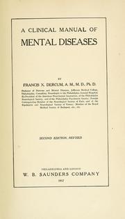 Cover of: A clinical manual of mental diseases