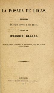 Cover of: La posada de Lucas by Eusebio Blasco