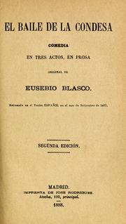 Cover of: El baile de la condesa by Eusebio Blasco
