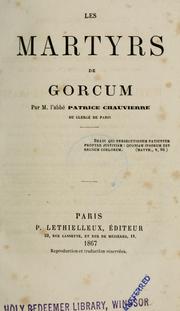 Cover of: Les martyrs de Gorcum by Patrice Chauvierre