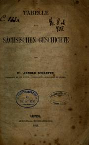 Cover of: Tabelle zur sachsischen Geschichte