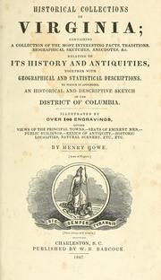Cover of: Historical collections of Virginia by Henry Howe