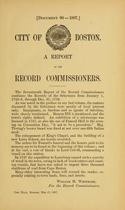 Cover of: Selectmen's minutes, 1701- by Boston (Mass.). Selectmen.