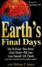 Cover of: Earth's final days by Bob Anderson