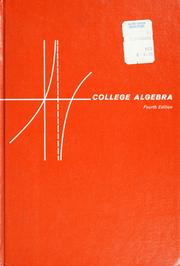 Cover of: College algebra by Joseph B. Rosenbach