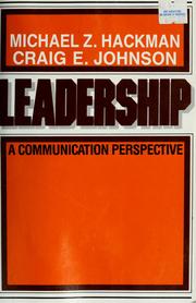 Cover of: Leadership by Michael Z. Hackman