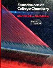 Cover of: Foundations of college chemistry