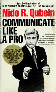 Cover of: Communicate Like Pro by Nido R. Qubein
