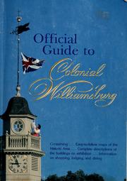 Cover of: Official guide to Colonial Williamsburg by Michael Olmert