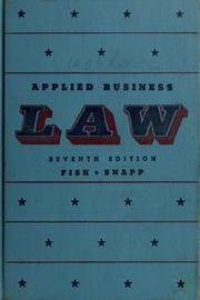 Cover of: Applied business law