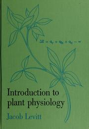 Cover of: Introduction to plant physiology.