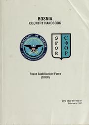 Cover of: Bosnia country handbook by United States. Dept. of Defense.