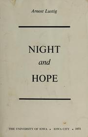 Cover of: Night and hope by Arnost Lustig