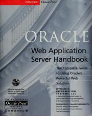 Cover of: Oracle Web application server handbook