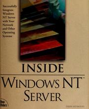 Cover of: Inside Windows NT server