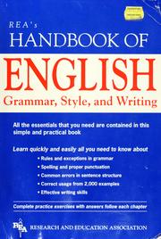 Cover of: REA's Handbook of English grammar, style, and writing by staff of Research and Education Association.