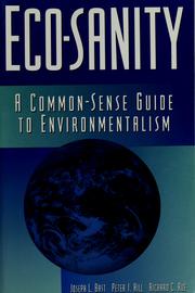 Cover of: Eco-sanity | Joseph L. Bast