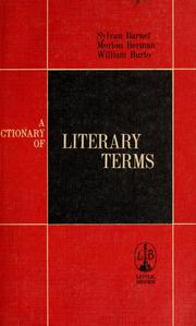 Cover of: A dictionary of literary terms
