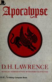 Cover of: Apocalypse by David Herbert Lawrence