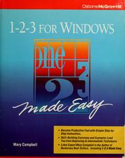 Cover of: 1-2-3 for Windows made easy
