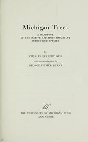 Cover of: Michigan Trees by Charles Otis