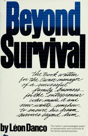 Cover of: Beyond survival: a business owner's guide for success