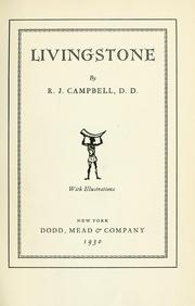 Cover of: Livingstone by Campbell, R. J.
