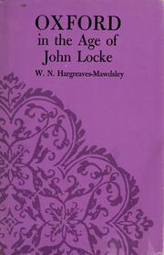 Cover of: Oxford in the age of John Locke