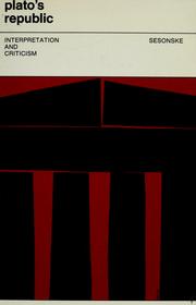 Cover of: Plato's Republic by Sesonske, Alexander.