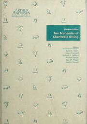 Cover of: Tax economics of charitable giving by Byrle M. Abbin