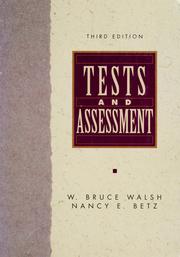 Cover of: Tests and assessment by W. Bruce Walsh