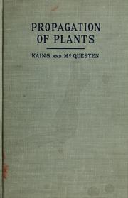 Cover of: Propagation of plants