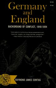 Cover of: Germany and England by Raymond James Sontag