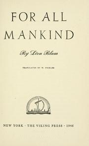 Cover of: For all mankind