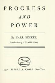 Cover of: Progress and power