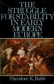 Cover of: The struggle for stability in early modern Europe