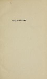 Cover of: Mary Donovan by Anne Miller Downes
