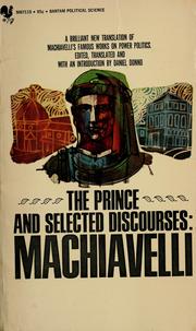 Cover of: The prince, and selected discourses.