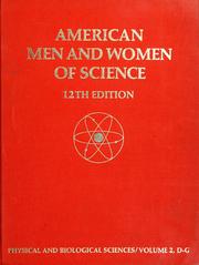Cover of: American men and women of science: the physical and biological sciences
