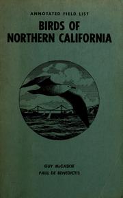 Cover of: Annotated field list, birds of Northern California by Guy McCaskie