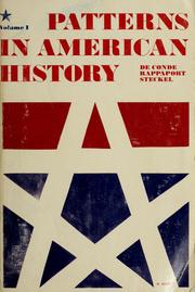 Cover of: Patterns in American history by Alexander DeConde