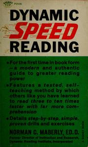 Cover of: Dynamic speed reading: how to read three to ten times faster